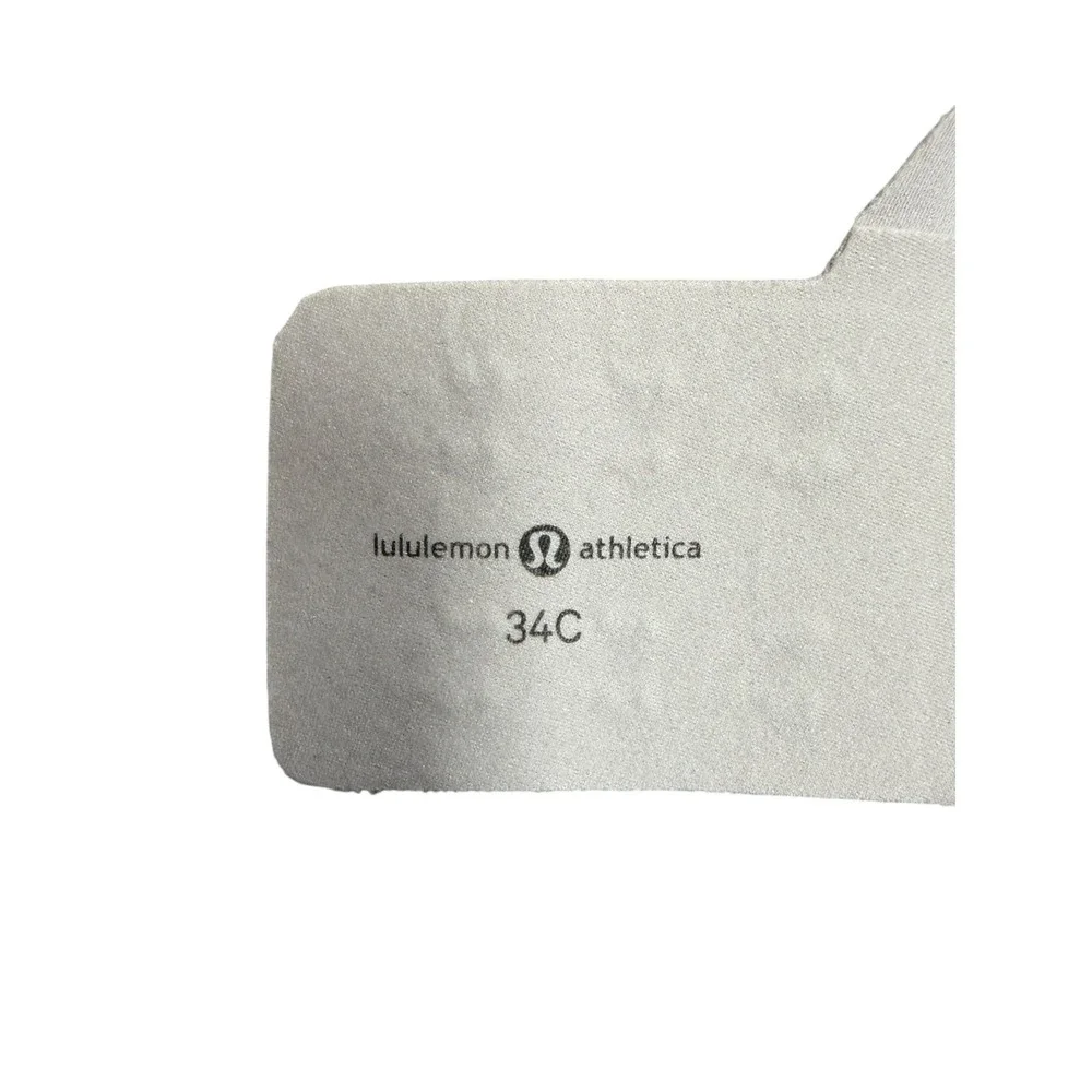 Lululemon Enlite Sports Bra 34C Gray High Impact Running Cross Back LW2BE0S